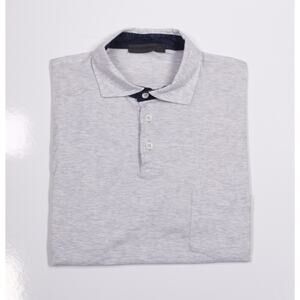 Alan Bilzerian Heather Gray Cotton Polo Shirt Eu 54 - US 44/Large